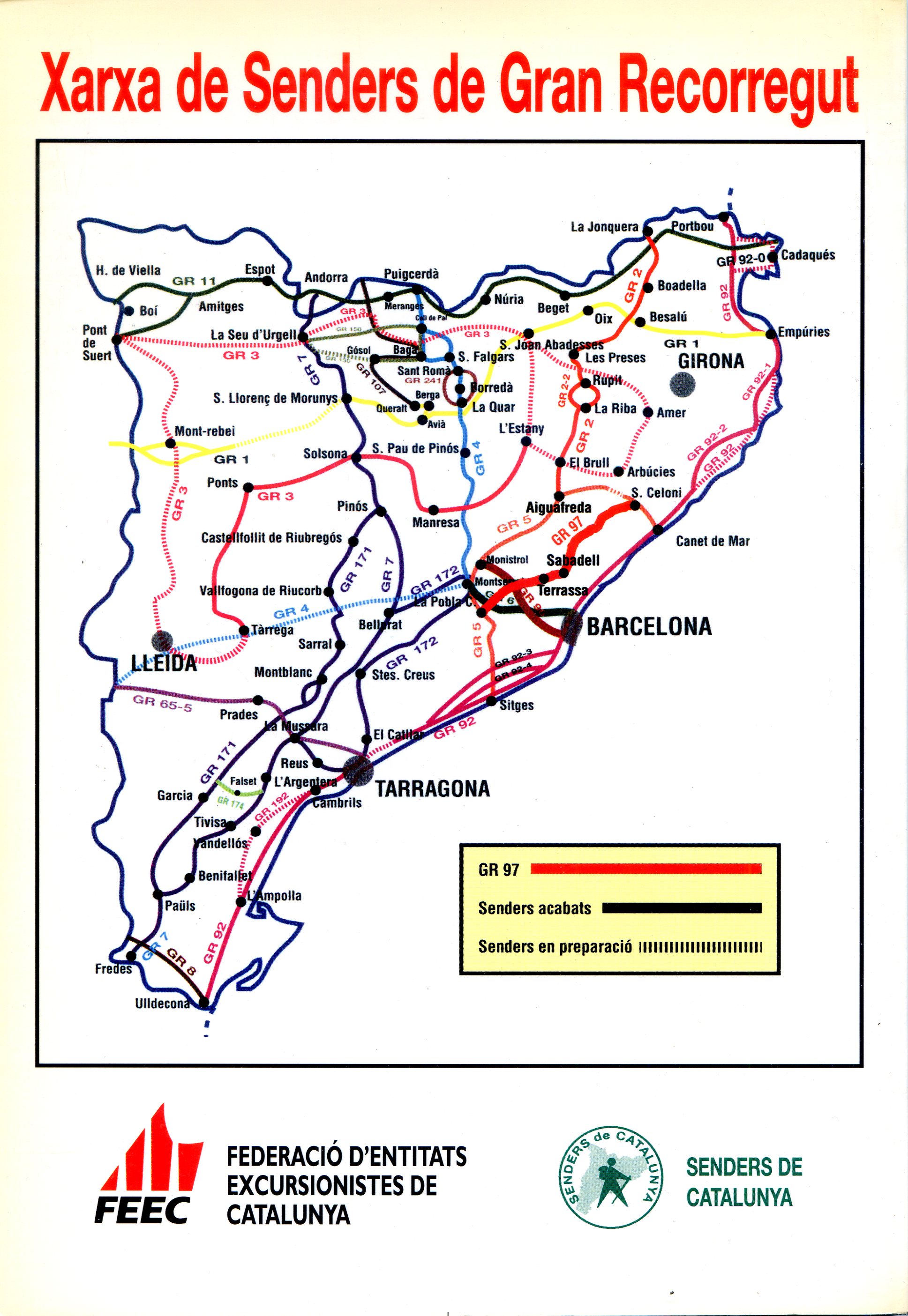 GR 97 De La Tordera al Llobregat : GR 97-1 Variant : Marata - Pla de L'Espinal GR 92 : GR 97-2 Variant: Caldes de Montbui - Miniatura 4